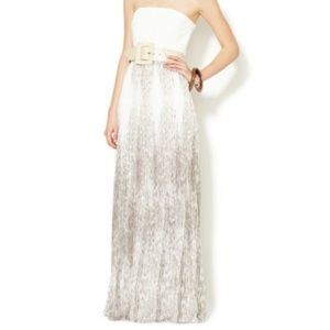 Alice and Olivia Leather Bustier Maxi Dress